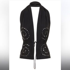 NWT Gimaguas Mio Embellished Top in Black/Silver